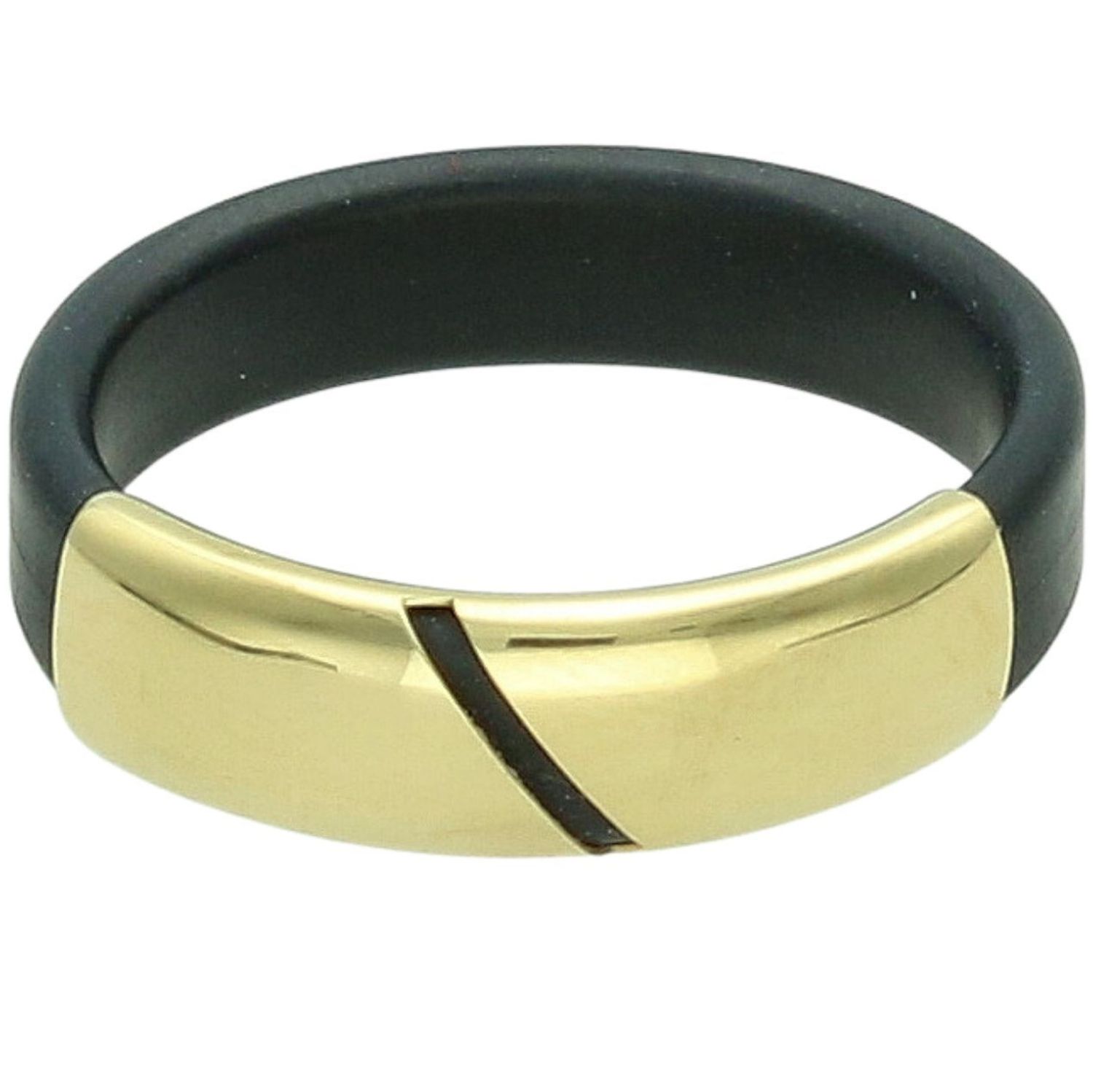 Złoty pierścionek damski 585 z czarnym kauczukiem 5 mm rozmiar 13.jpg