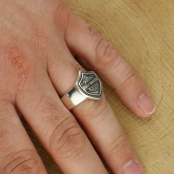 Sygnet Męski Srebrny 925 Motor Marley Davioson Cycles – Motocyklowy Pierścień 14g (2).jpg