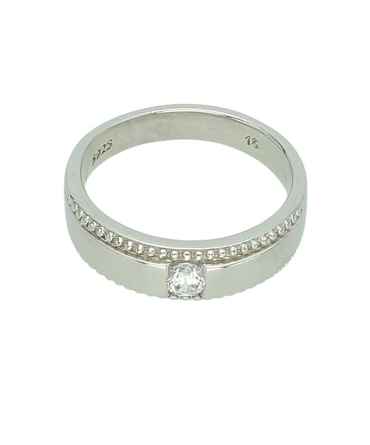 Pierścionek srebrny 925 rozmiar 17 – obrączka z cyrkonią i ozdobnymi żłobieniami.jpg