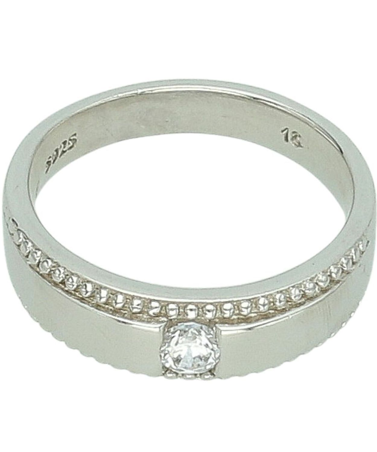 Pierścionek srebrny 925 rozmiar 17 – obrączka z cyrkonią i ozdobnymi żłobieniami.jpg