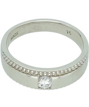 Pierścionek srebrny 925 rozmiar 17 – obrączka z cyrkonią i ozdobnymi żłobieniami.jpg