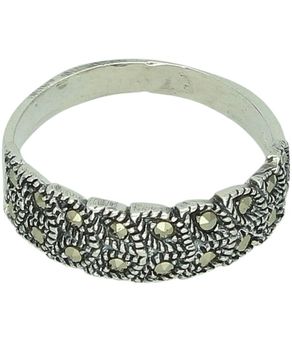 Srebrny pierścionek z markazytami i czarnymi cyrkoniakkmi DIA-PRS-14105-925.jpg