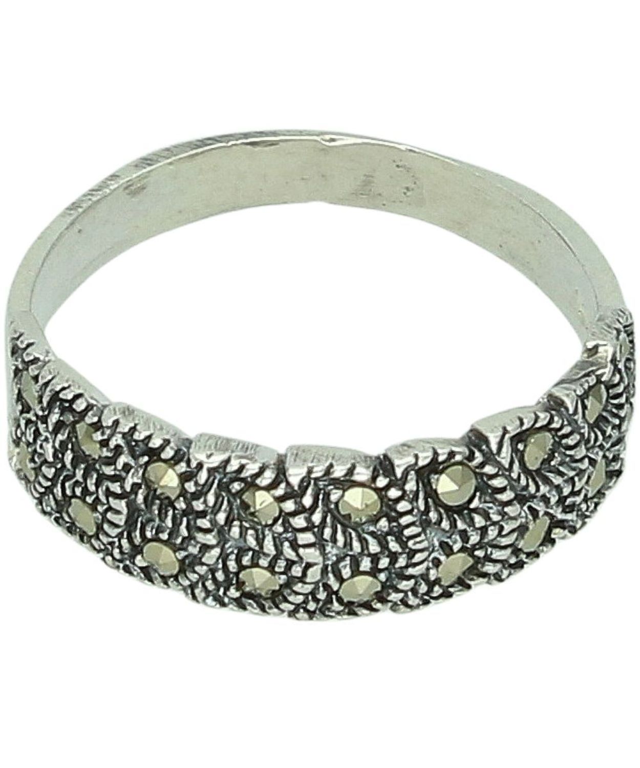 Srebrny pierścionek z markazytami i czarnymi cyrkoniakkmi DIA-PRS-14105-925.jpg