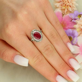 Srebrny pierścionek 925 z rubinem i markazytami – elegancja w stylu vintage DIA-PRS-14107-925 (3).jpg