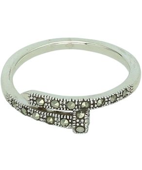 Srebrny pierścionek gwóźdź 925 z markazytami i czarnymi cyrkoniami – nowoczesna elegancjad.jpg