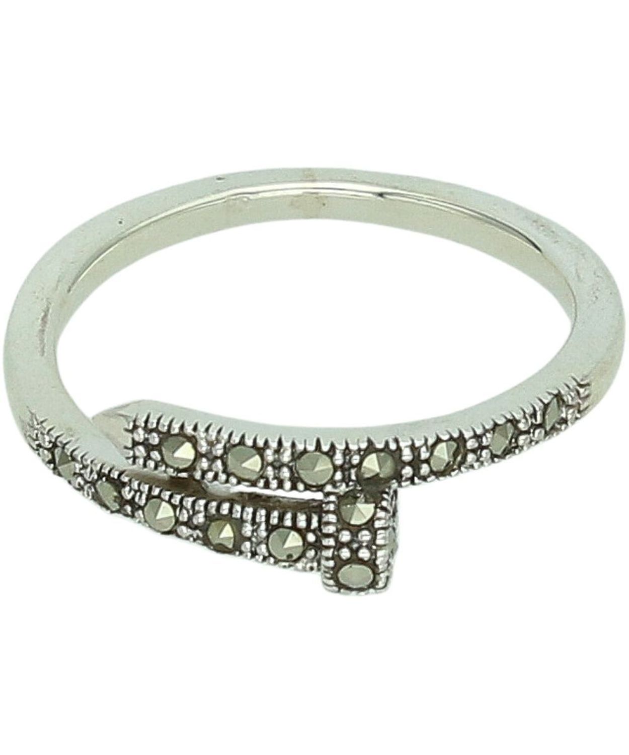 Srebrny pierścionek gwóźdź 925 z markazytami i czarnymi cyrkoniami – nowoczesna elegancjad.jpg