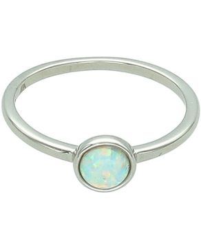 Srebrny pierścionek damski z syntetycznym opalem 925 opal.jpg