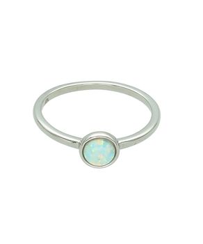 Srebrny pierścionek damski z syntetycznym opalem 925 srebro.jpg