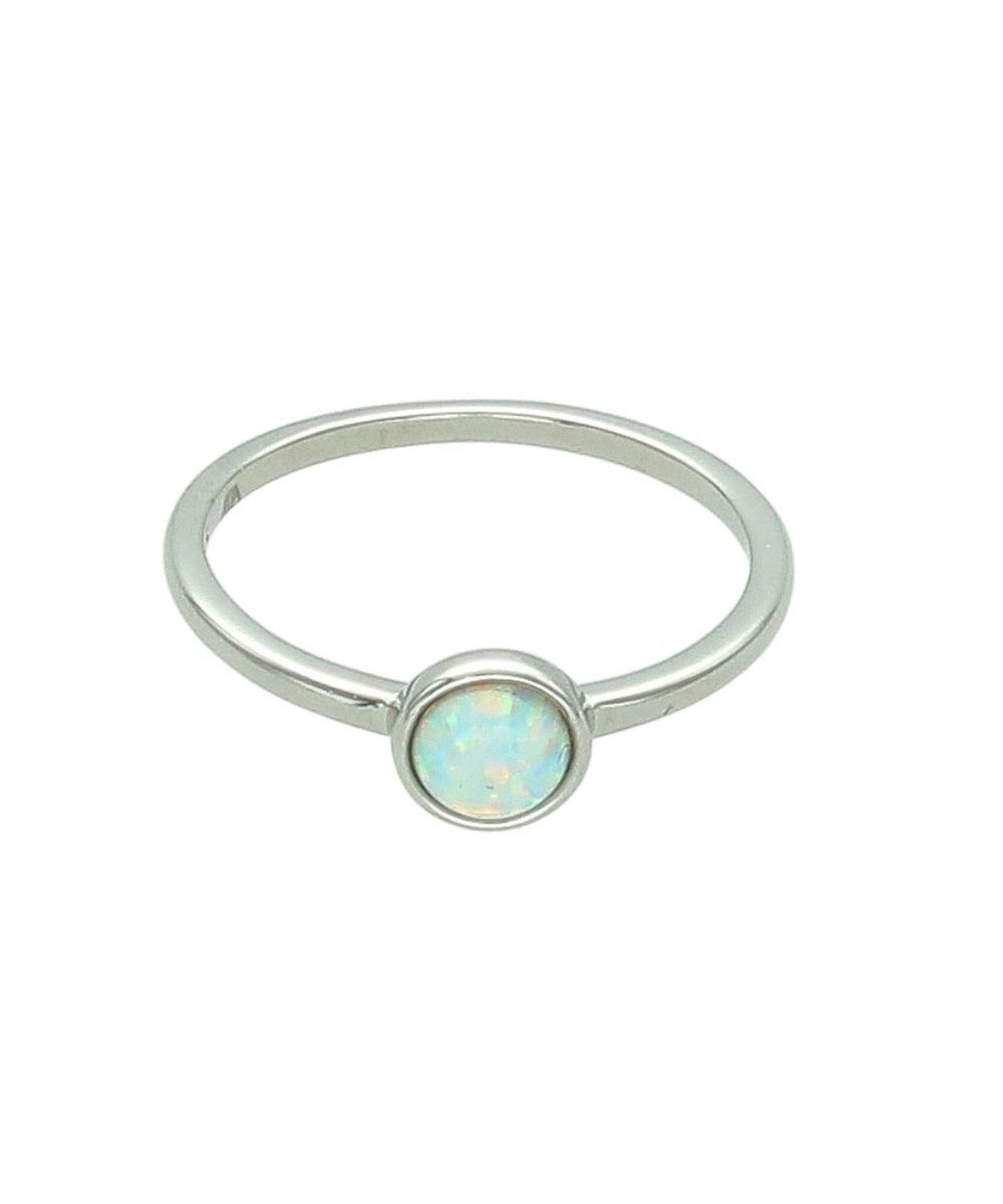 Srebrny pierścionek damski z syntetycznym opalem 925 opal.jpg
