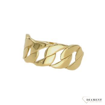 Złoty pierścionek szeroki 585 piękna elegancja DIA-PRS-1725-585.jpg