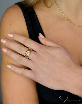 Pierścionek złoty 585 'Ażurowe Lilao' DIA-PRS-1726-585 to piękny pierścionek ze złota próby 585 ✓ żółte złoto✓ Prezent  (2).JPG