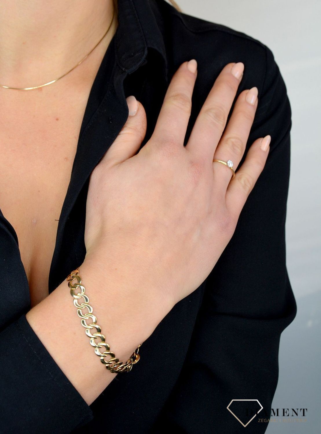 Złoty pierścionek 585 zaręczynowy z cyrkonią DIA-PRS-1773-585.jpg