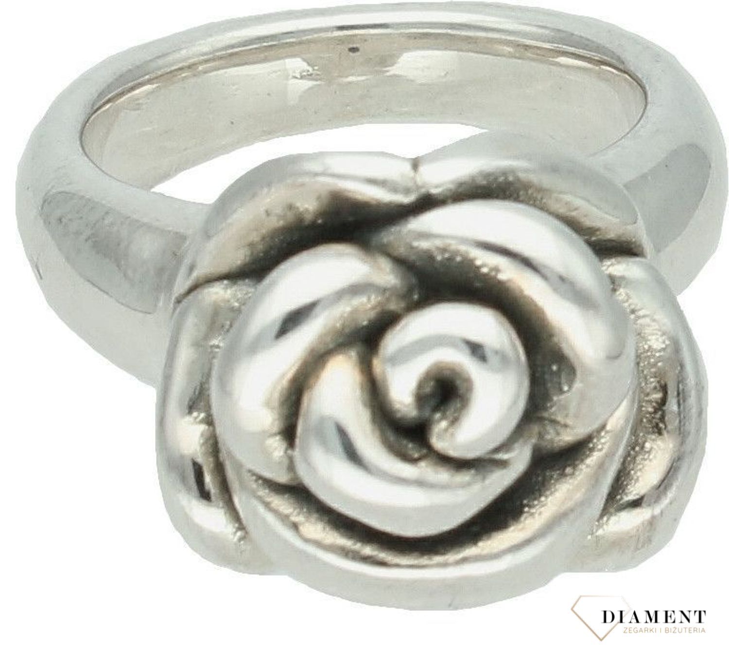 Srebrny pierścionek damski 925 duża Róża DIA-PRS-19524R-925. Srebrny pierścionek damski. Pierścionek srebrny z różą dla kobiety. Srebrny pierścionek damski na prezent. 1.jpg