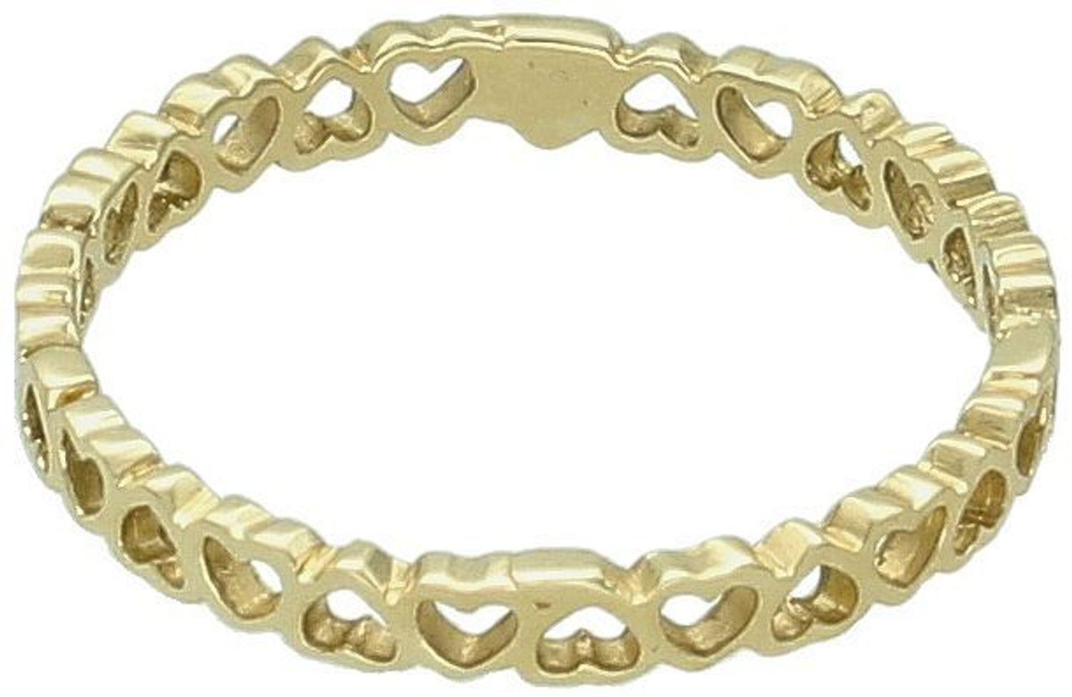 Pierścionek złoty 585 wąska obrączka z serc DIA-PRS-2675-585 Złoty pierścionek wąska obrączka ozdobiona wzorem gładkich serduszek. Efektowny i niezwykle szykowny dodatek do eleganckich oraz co 1.jpg