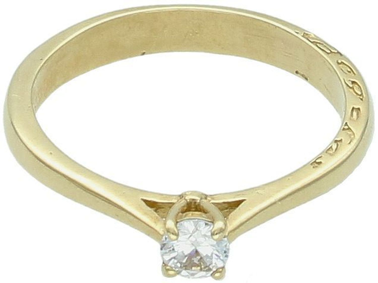 Złoty pierścionek damski próby 585 z centralną cyrkonią. Klasyczna forma, wysoka jakość. Waga 3,02 g – elegancja na każdą okazję.1.jpg
