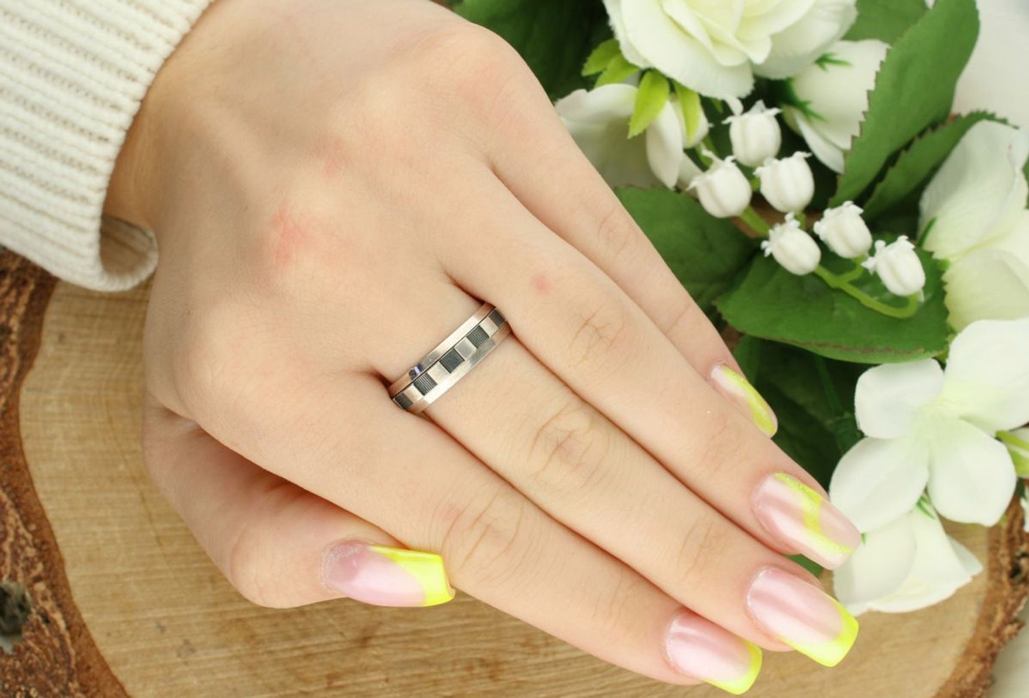 Srebrny Pierścionek Damski Różaniec – Srebro 925, 7 mm, DIA-PRS-2797-925.jpg