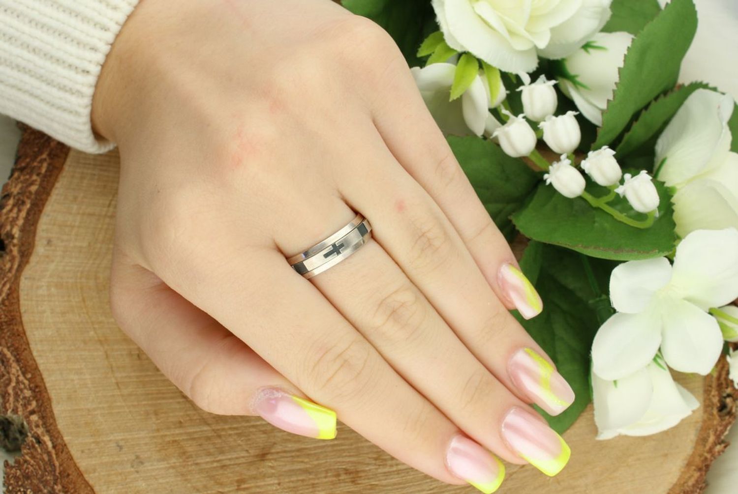 Srebrny Pierścionek Damski Różaniec – Srebro 925, 7 mm, DIA-PRS-2797-925.jpg