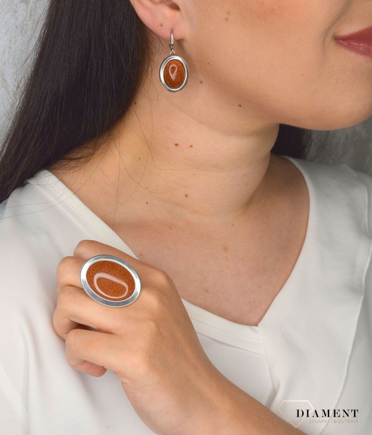 Srebrny pierścionek z kamieniem piasek pustyni DIA-PRS-2932-925.jpg