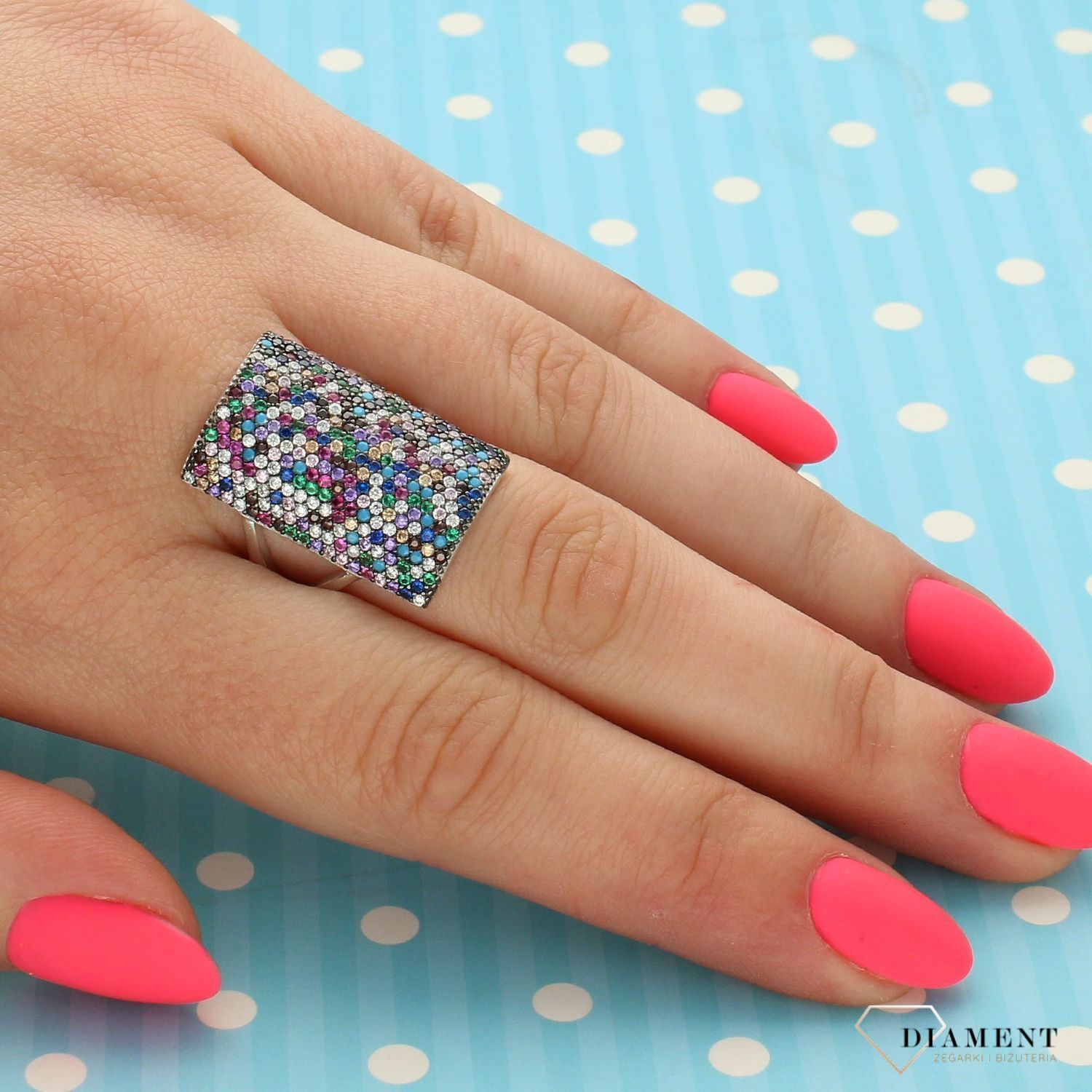 Srebrny pierścionek kolorowa cyrkonia DIA-PRS-3375-925 (1).jpg