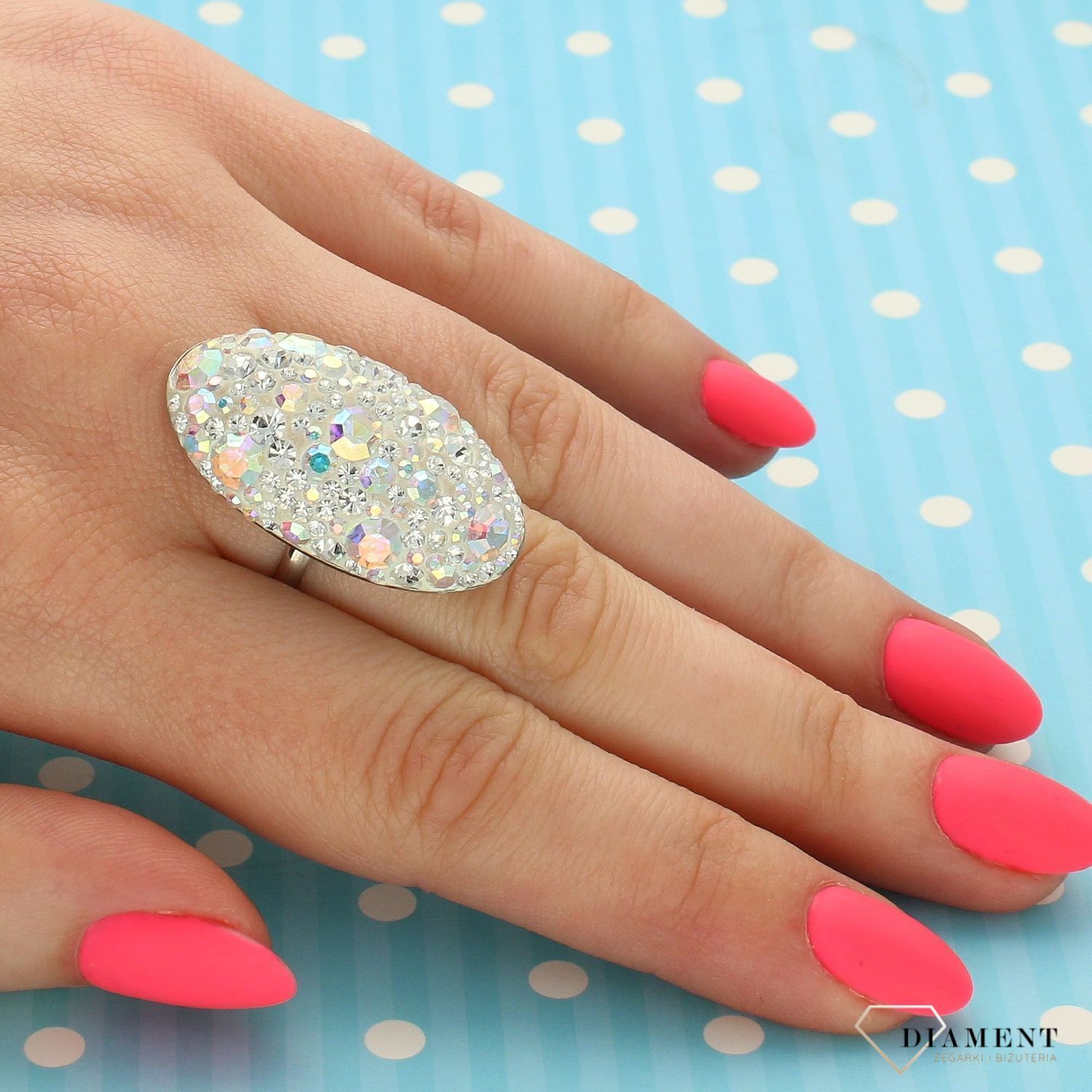 Srebrny pierścionek biały z jasną cyrkonią i kryształem DIA-PRS-3380-925 (1).jpg