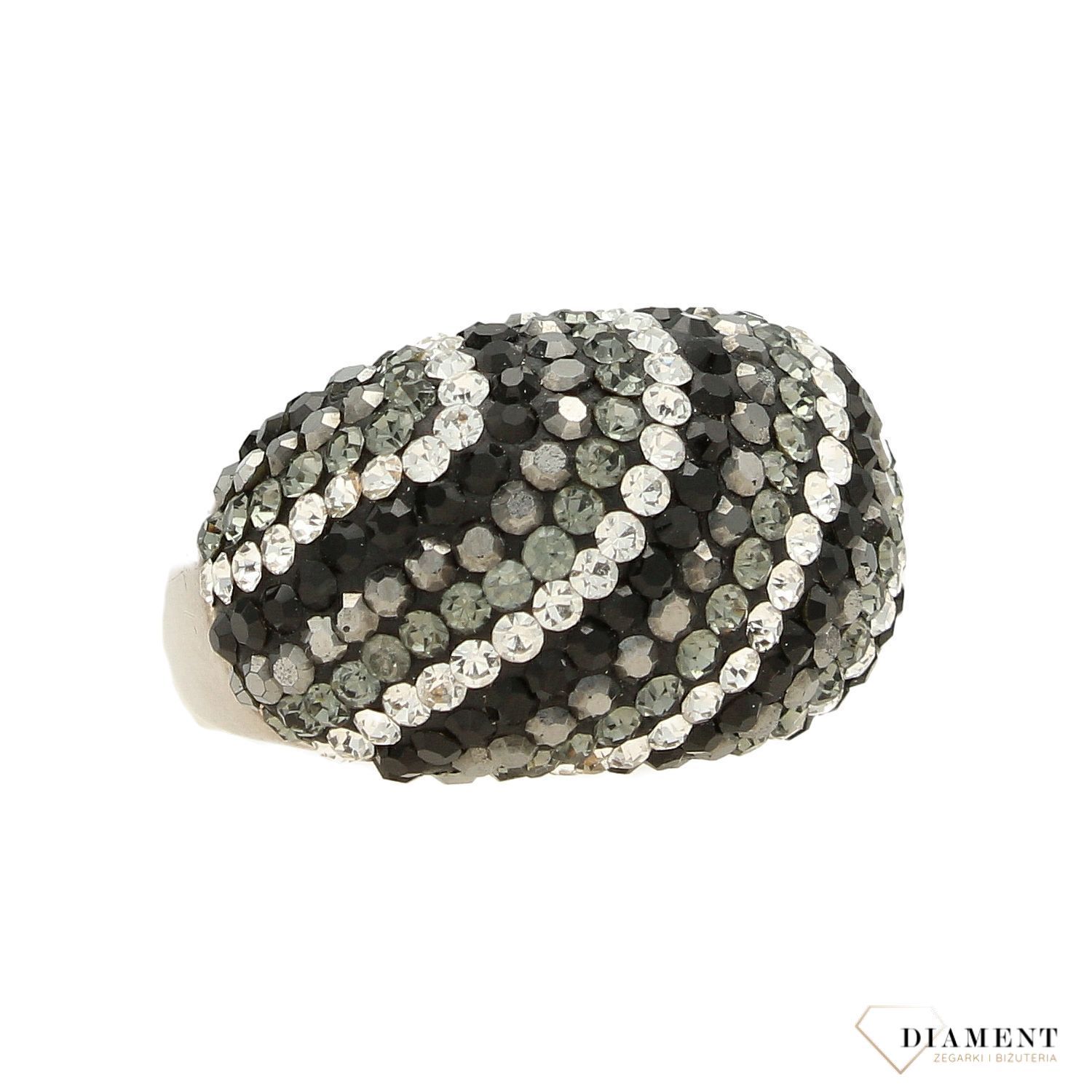 Srebrny pierścionek z kryształami Swarovskiego DIA-PRS-3620-925.Srebrny pierścionek efektowny z kryształami Swarovskiego (2).jpg