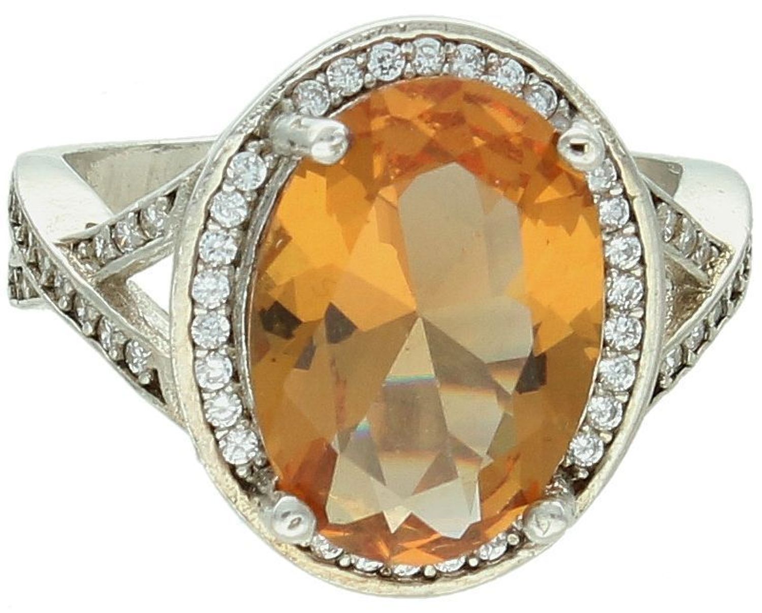 Pierścionek owalny cyrkonia próba 925, DIA-PRS-3719-925,Srebrny pierścionek wykonany z najwyższej jakości srebra o prostej formie. Idealny pomysł na prezent dla każdej kobiety. Srebrny pierścionek  2.jpg