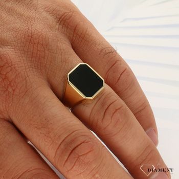 Złoty sygnet 585 pierścionek męski z onyksem DIA-PRS-4173-585 (2).jpg