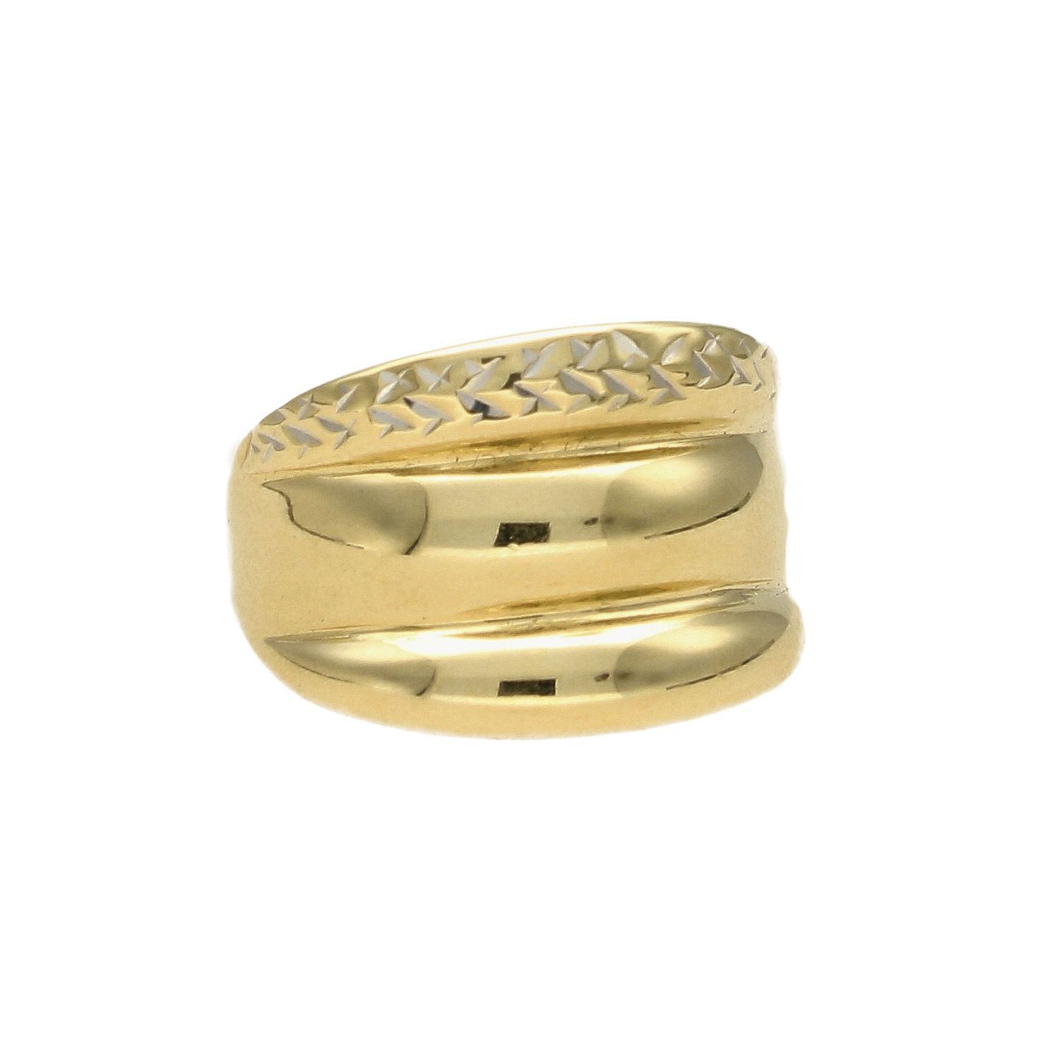 Złoty pierścionek 585 szeroki grawerowany pasek DIA-PRS-4231-585 (1).jpg