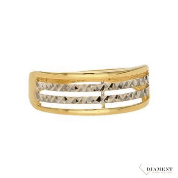 Złoty pierścionek 585 grawerowane białe złoto DIA-PRS-4233-585 (1).jpg