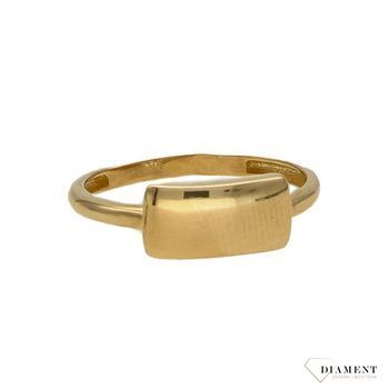 Złoty pierścionek z ozdobną gładką blaszką DIA-PRS-4315-585 (1).jpg