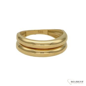 Złoty pierścionek 585 prosty, gładki wzór DIA-PRS-4380-585 (1).jpg