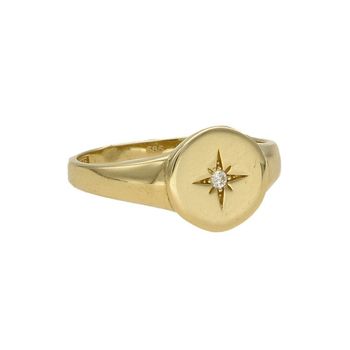 Złoty pierścionek sygnet ozdobiony gwiazdką z cyrkonią DIA-PRS-4434-585 (1).jpg