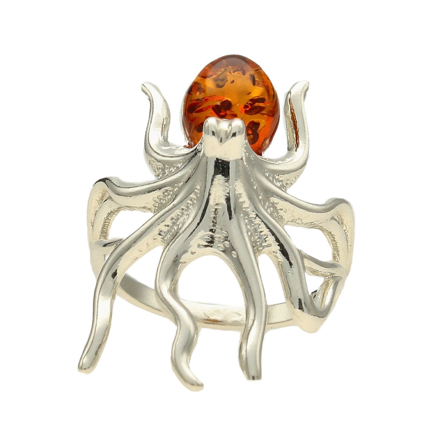 Srebrny pierścionek 925 'Bursztynowa ośmiornica' DIA-PRS-4511-925 (1).jpg