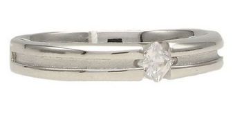 Srebrny pierścionek klasyczny z cyrkonią DIA-PRS-4571-925df.png