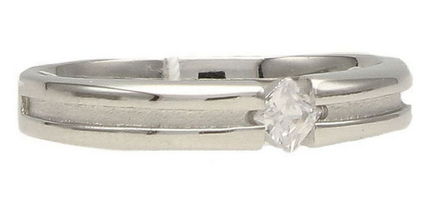 Srebrny pierścionek klasyczny z cyrkonią DIA-PRS-4571-925df.png