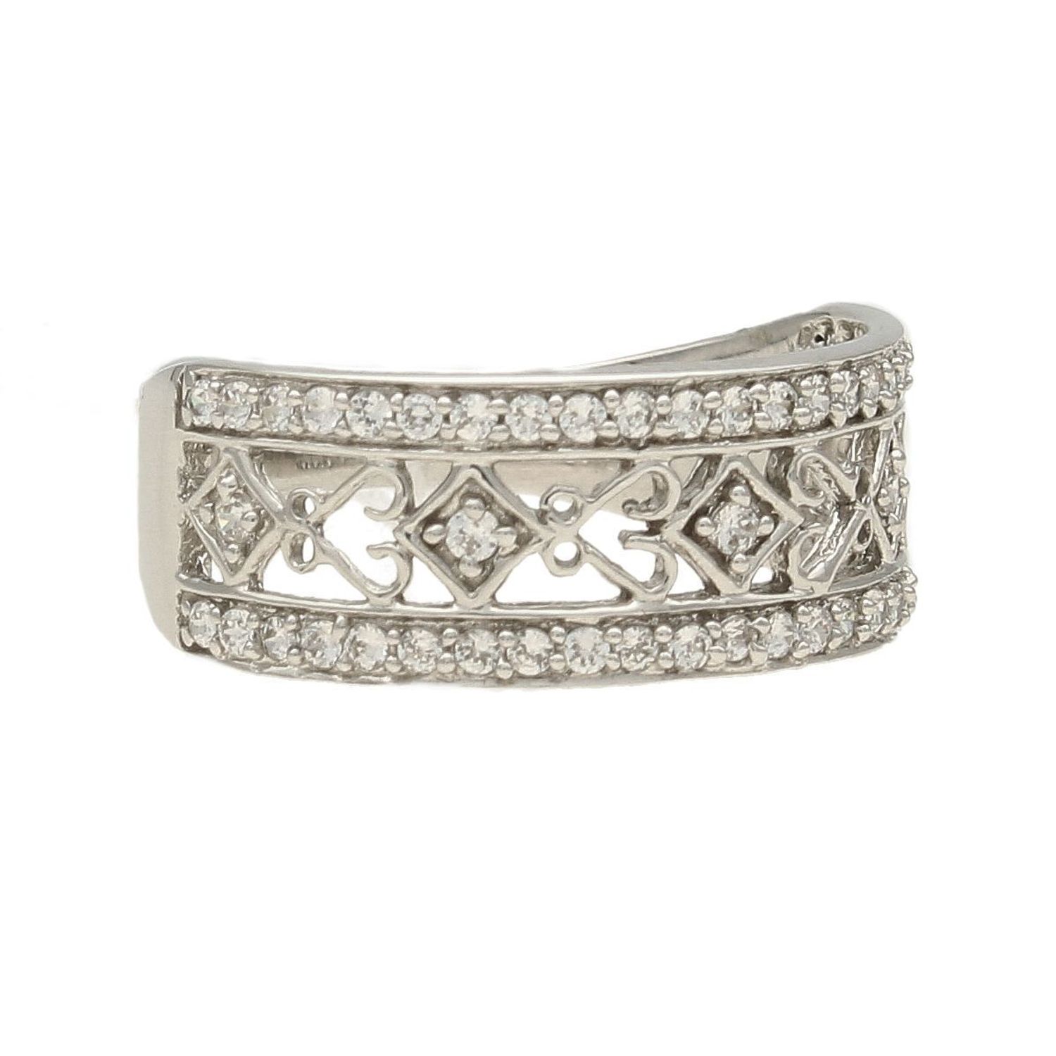 Złoty pierścionek białe złoto 'prosta, zdobiona forma' DIA-PRS-5022-585 (1).jpg