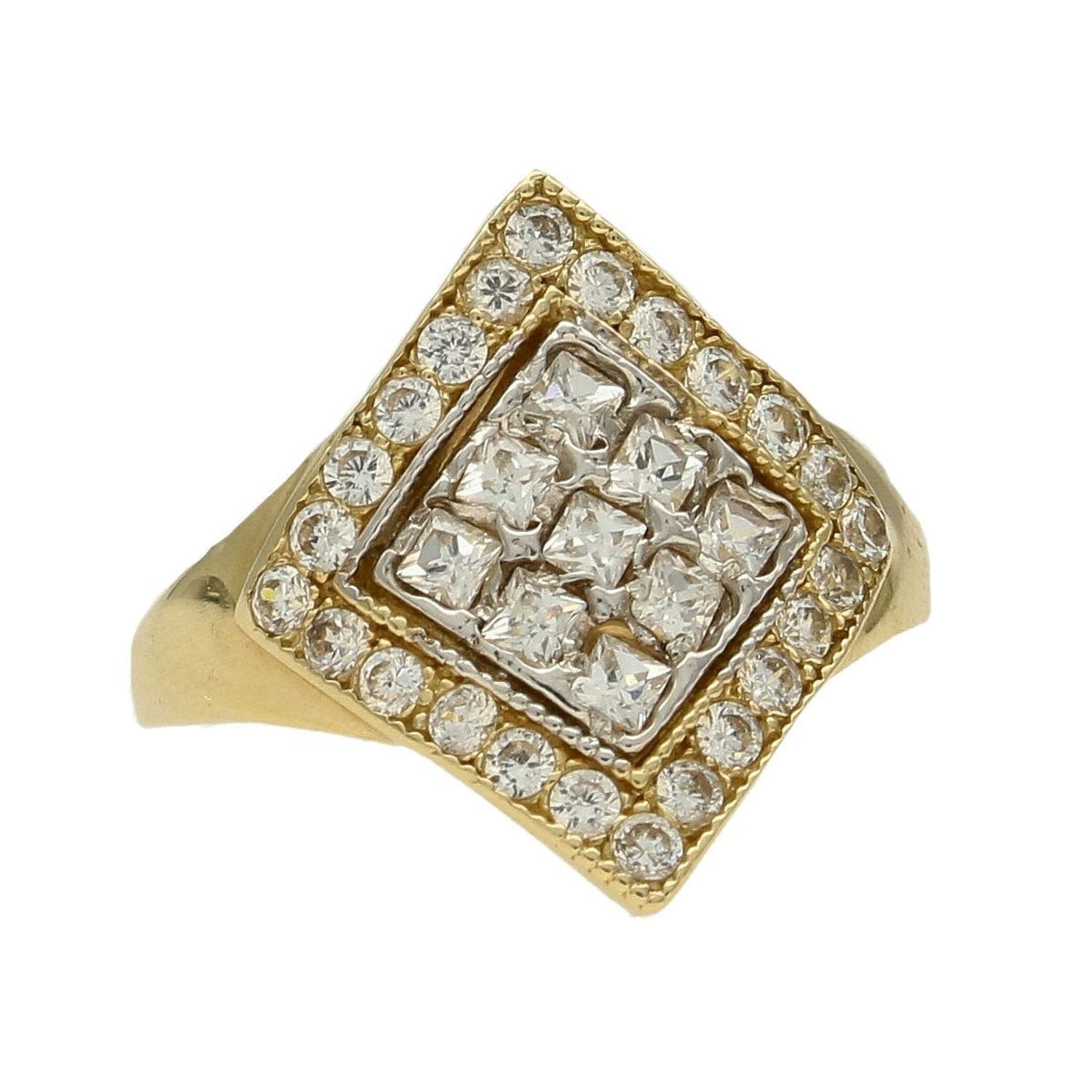 Nowoczesny złoty pierścionek z cyrkonią DIA-PRS-5034-585 (1).jpg