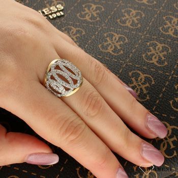 Złoty pierścionek szeroka obrączka z cyrkonią DIA-PRS-5039-585 (2).jpg