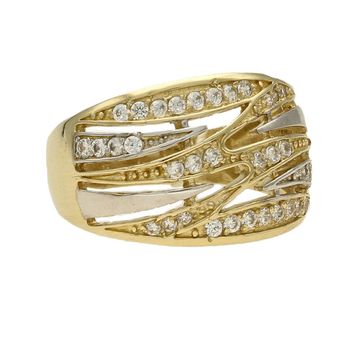 Złoty pierścionek bicolor z cyrkonią DIA-PRS-5041-585 (1).jpg