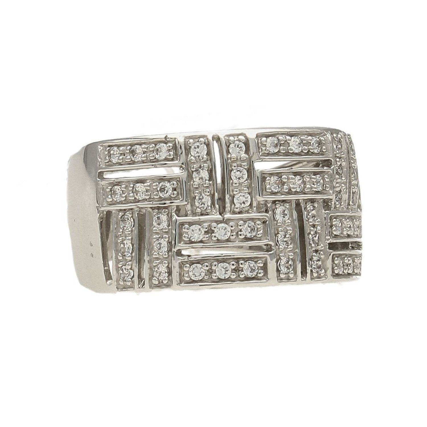 Złoty pierścionek szeroki 'białe złoto z cyrkonią' DIA-PRS-5051-585 (1).jpg