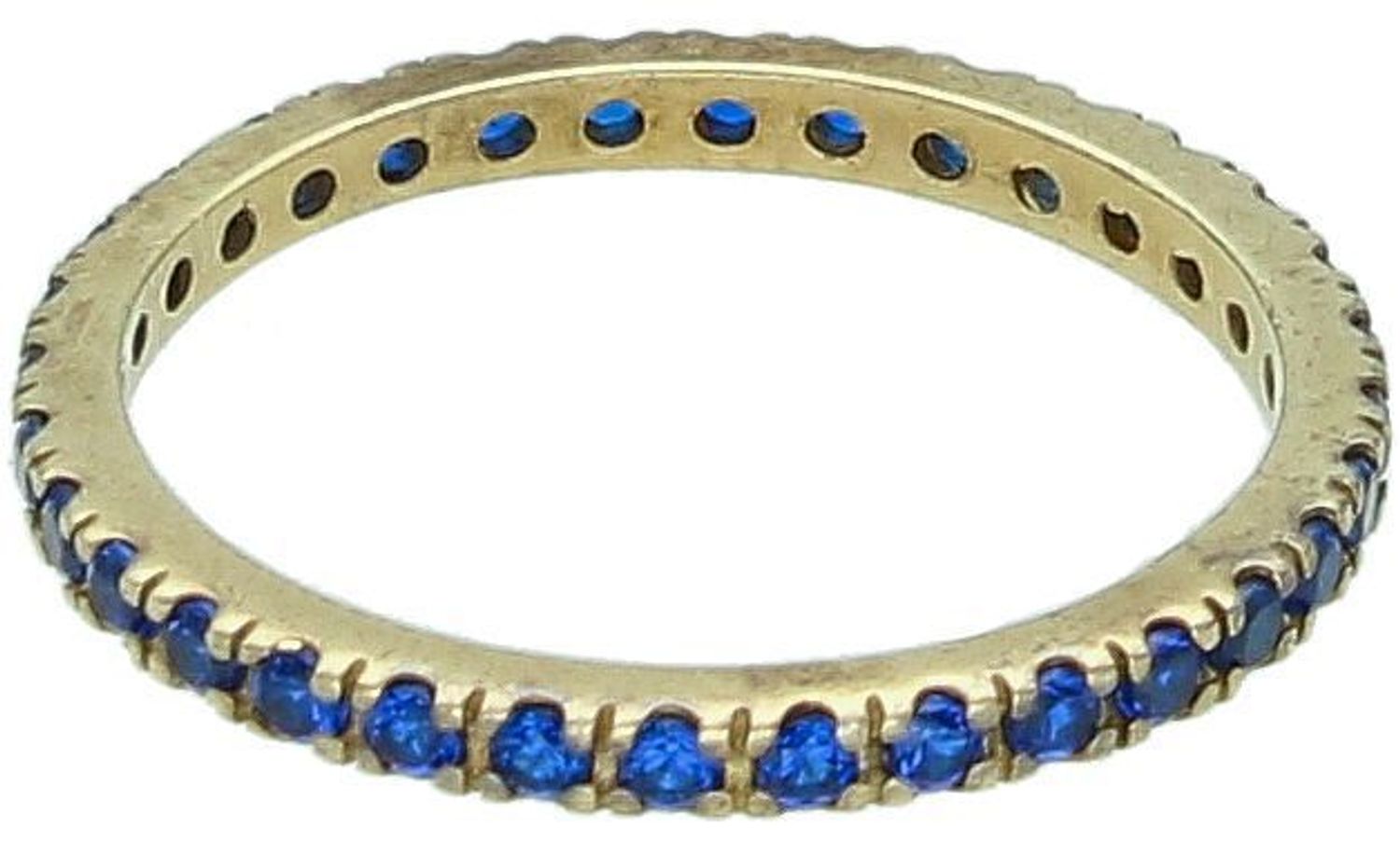 Złoty pierścionek obrączka z niebieskimi cyrkoniami DIA-PRS-5073-333. Złoty pierścionek obrączka z niebieską cyrkonią ozdobiona dookoła. Złoty pierścionek wysoka jakość wy1.jpg