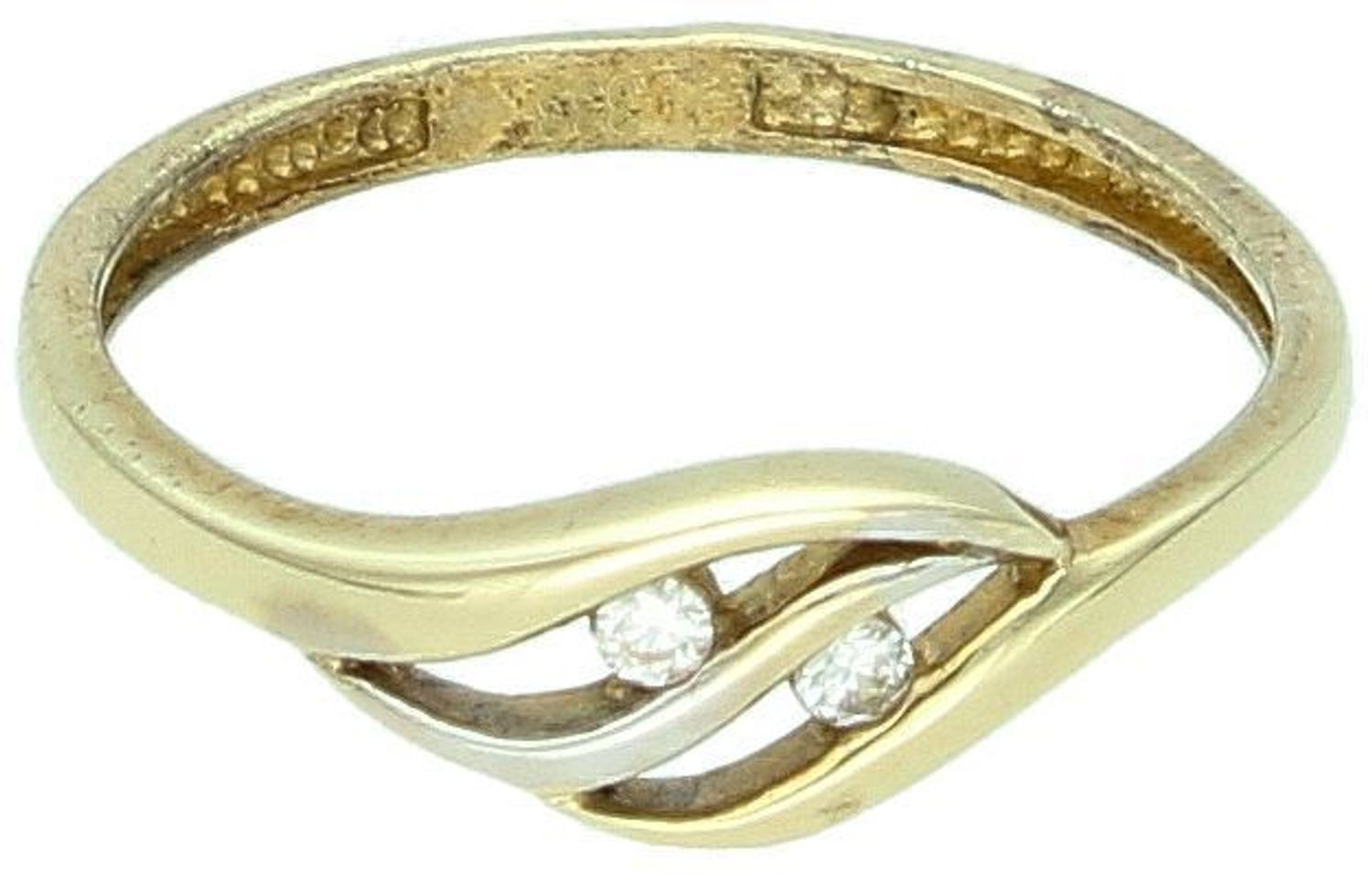 Złoty pierścionek z cyrkoniami 'Złote myśli' DIA-PRS-5084-333. Pierścionki Apart. Biżuteria Apart. Żółte złoto, charakteryzuje się ciepłym i subtelnym lśnieniem. Na prezent. 1.jpg