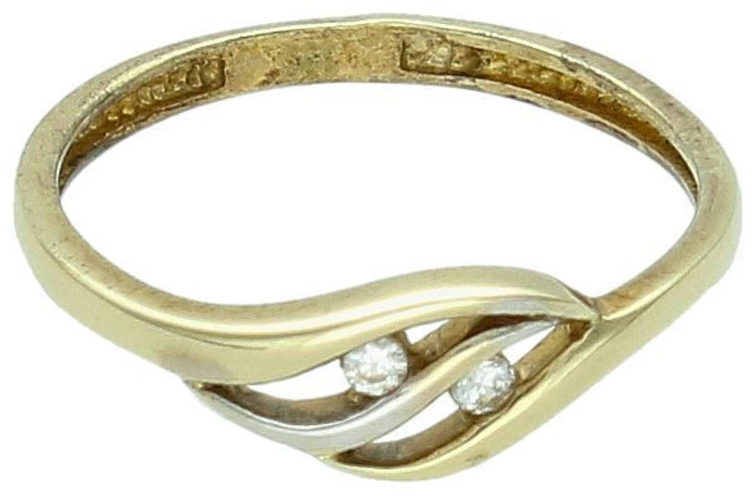 Złoty pierścionek z cyrkoniami 'Złote myśli' DIA-PRS-5084-333. Pierścionki Apart. Biżuteria Apart. Żółte złoto, charakteryzuje się ciepłym i subtelnym lśnieniem. Na prezent. 1.jpg