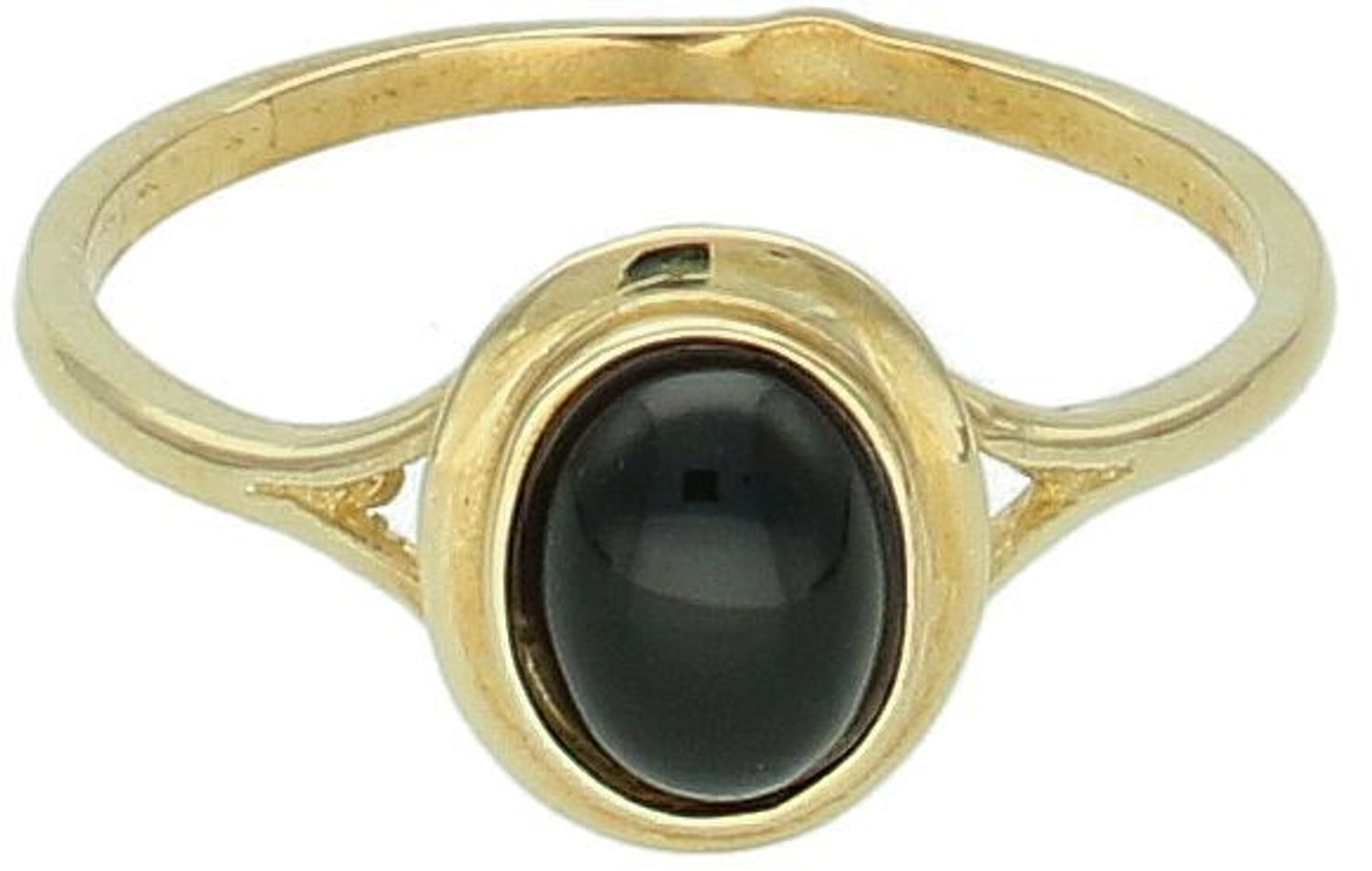 Złoty pierścionek 'Klasyka z czarnym oczkiem'.jpg