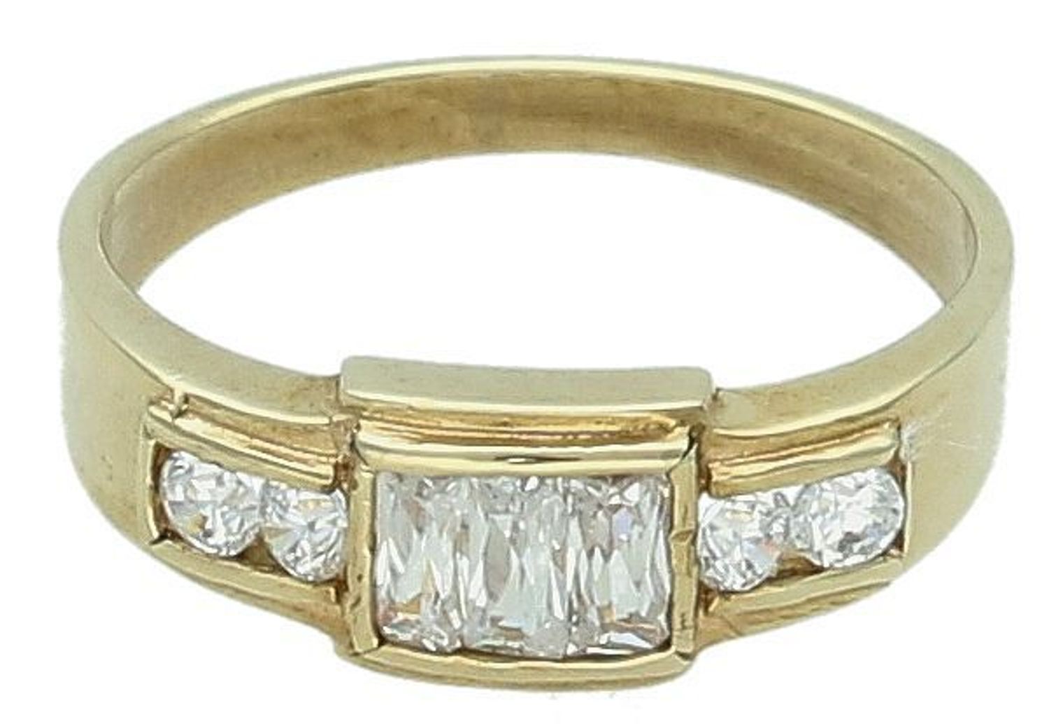 Złoty pierścionek 333 zaręczynowy 'Eleganckie cyrkonie' rozmiar 111.jpg