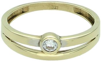 Złoty pierścionek damski podwójny z cyrkonią rozmiar 12 DIA-PRS-5124-333✨ Złote pierścionki Apart. Biżuteria Apart💎 Połączenie podwójnej obrączki z błyszczącą cyrkonią 111.jpg