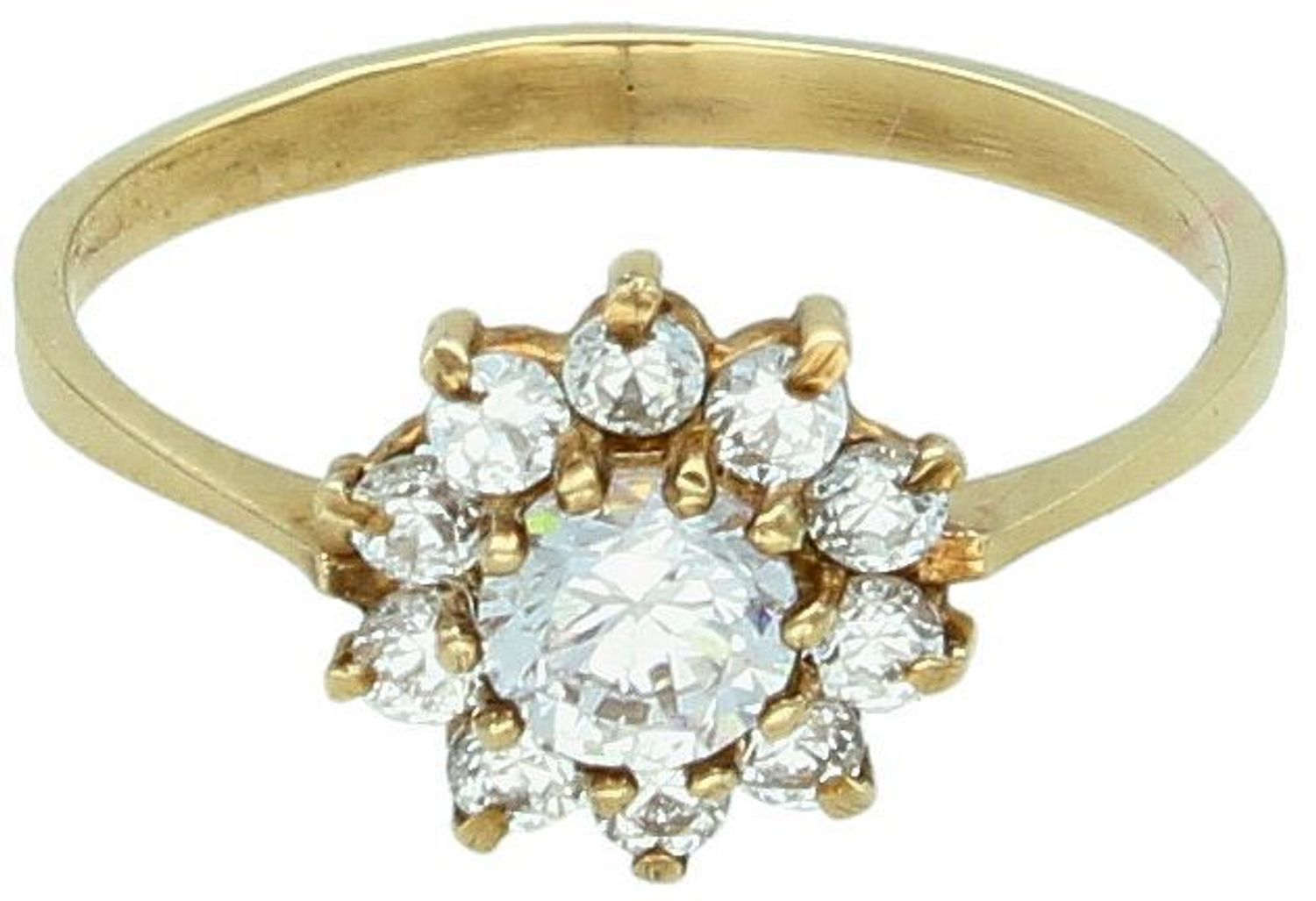 Złoty pierścionek 'Błyszczący kwiat'.jpg