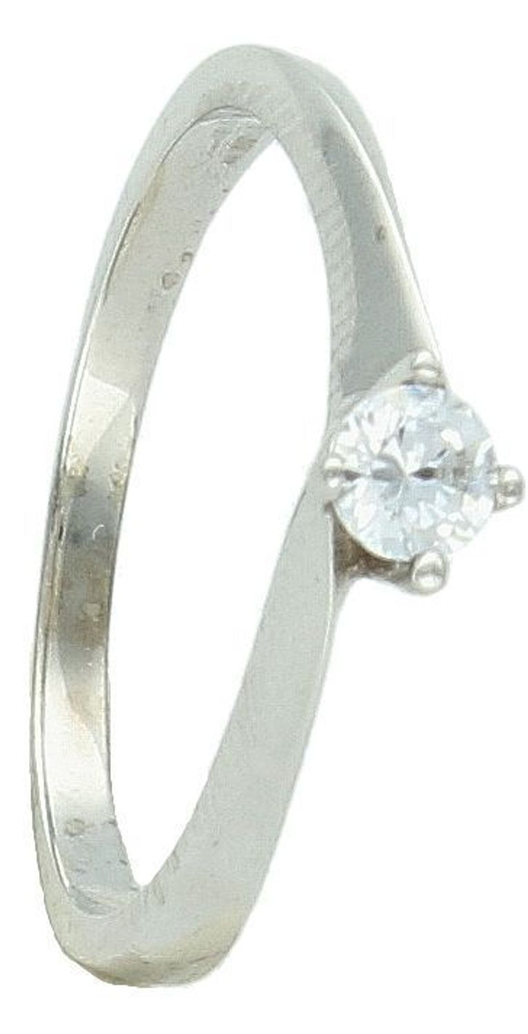 Złoty pierścionek zaręczynowy białe złoto z cyrkonią DIA-PRS-5148-333. Przepiękny pierścionek z białego złota, który został ozdobiony błyszczącą cyrkonią. Klasyczny pierścionek. Na prezent.1.jpg