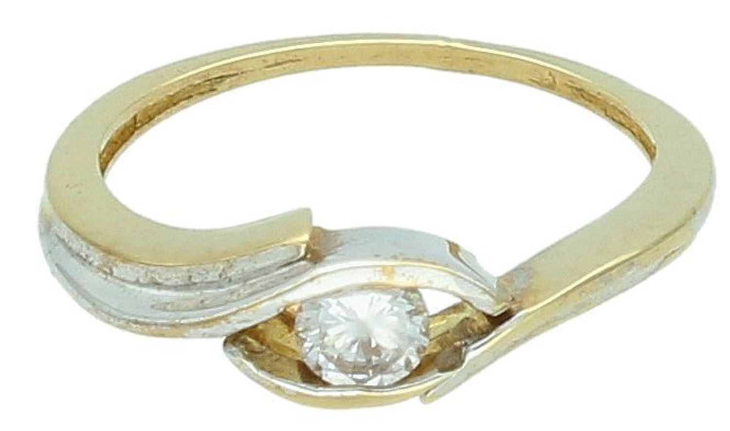 Złoty pierścionek damski 'Tajemnicze oko' rozmiar 13 próba 333 DIA-PRS-5149-333. Przepiękny pierścionek ze złota, który został ozdobiony błyszczącą cyrkonią. 1.jpg