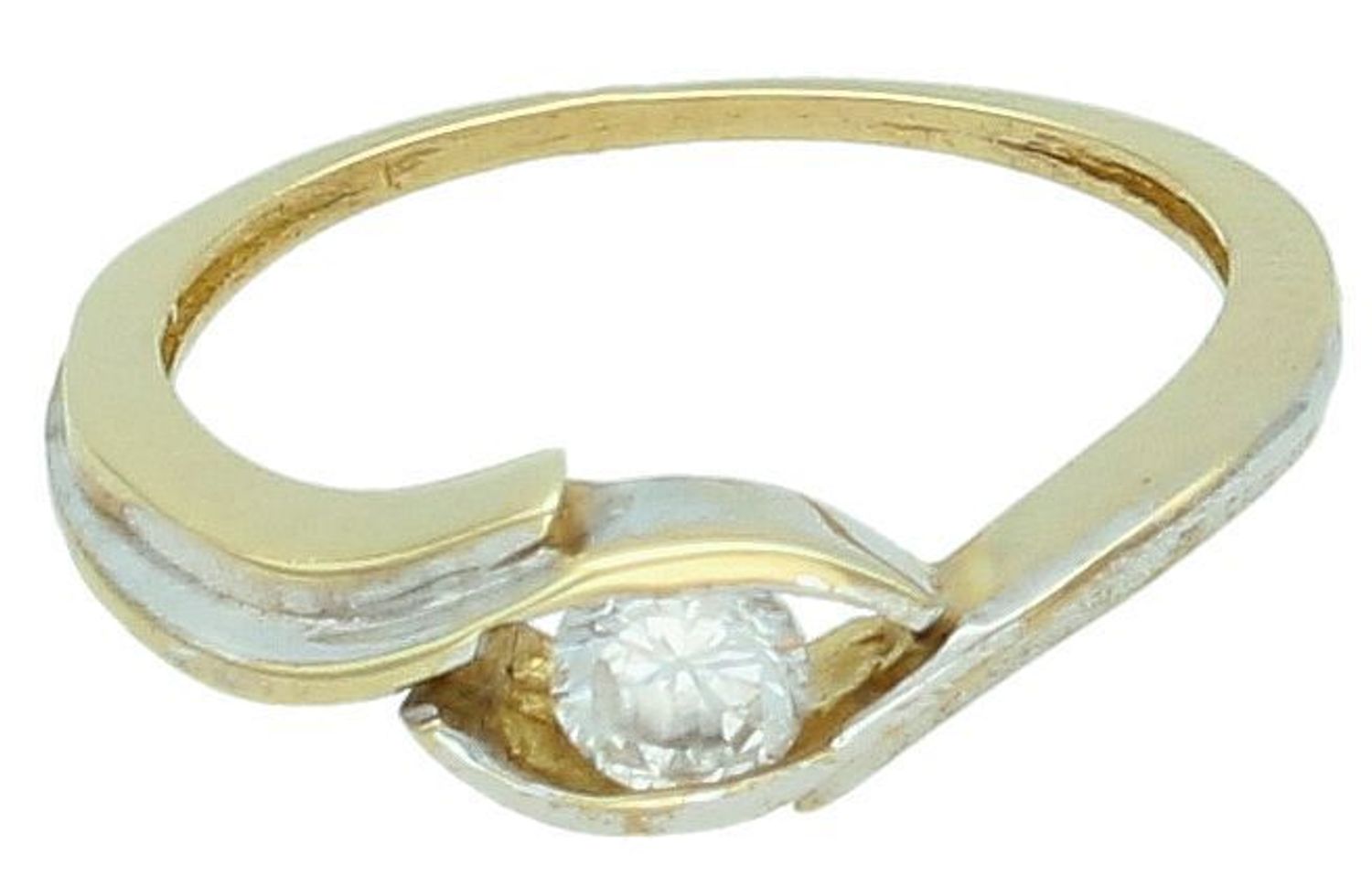 Złoty pierścionek damski 'Tajemnicze oko' rozmiar 13 próba 333 DIA-PRS-5149-333. Przepiękny pierścionek ze złota, który został ozdobiony błyszczącą cyrkonią. 1.jpg